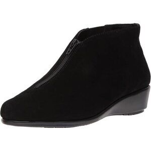 Aerosoles Allowance Ankle Boot - Pointed Toed Shoe Front Zip Suede NEW 5.5